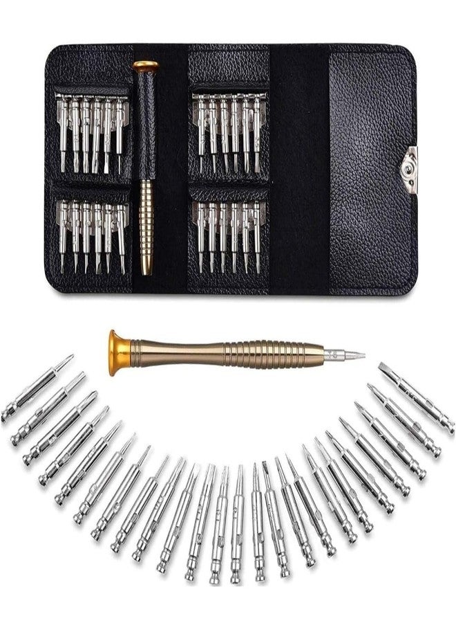 ROKTRY 25 in 1 Mini Screwdriver Set with Case, Small of Flathead and Phillips, Screwdrivers Magnetic Micro Screwdriver Kit for Electronics - Image 1